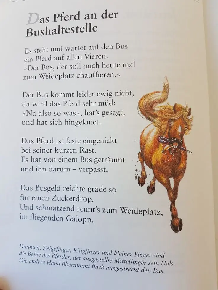 fingerspiel pferd - Auf was gehen Pferde