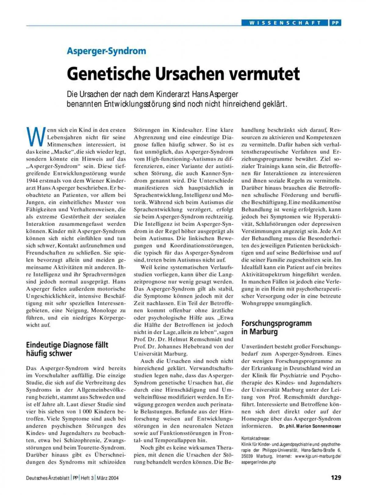 ursache asperger - Ist das Asperger-Syndrom angeboren