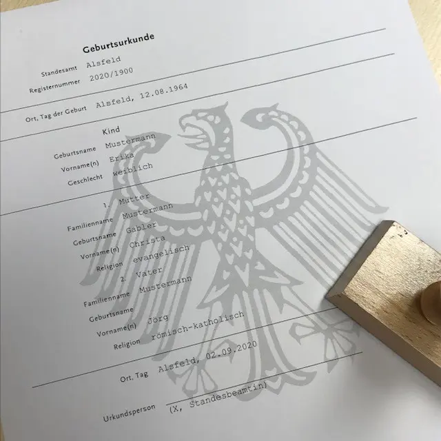 registerauszug geburt - Ist die Geburtsurkunde das gleiche wie ein Auszug aus dem Geburtenregister