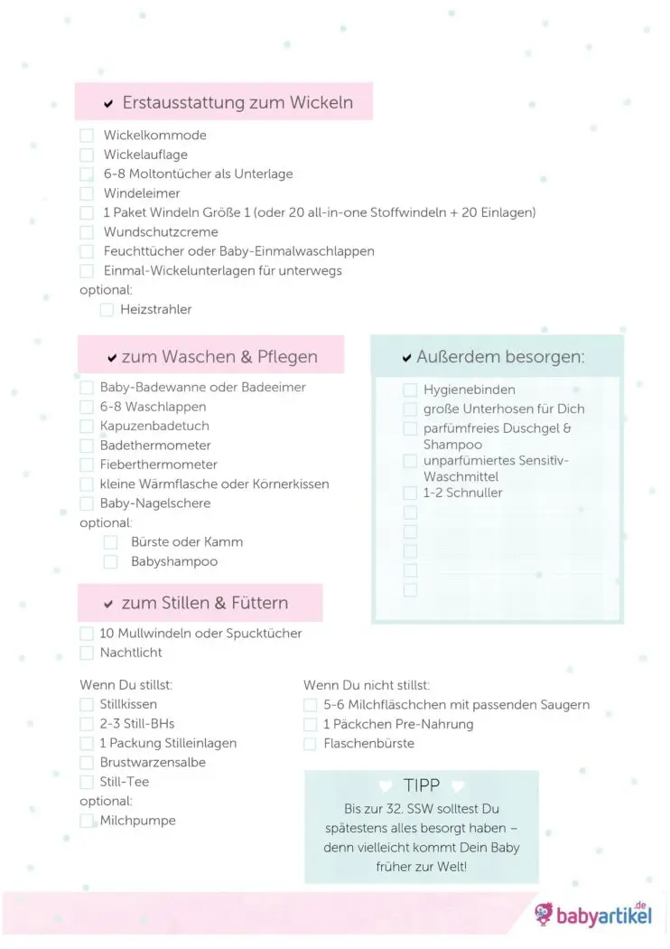 erstausstattung bei schwangerschaft und geburt - Kann man nach der Geburt Erstausstattung beantragen