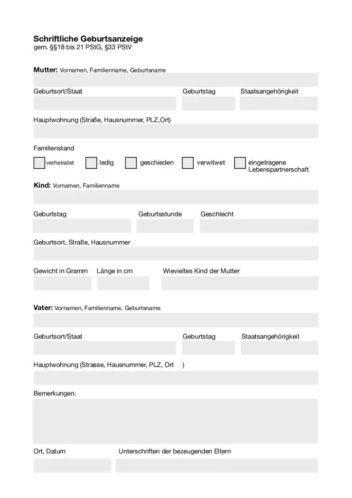 anmeldung geburt standesamt - Was brauche ich um mein Kind beim Standesamt anmelden
