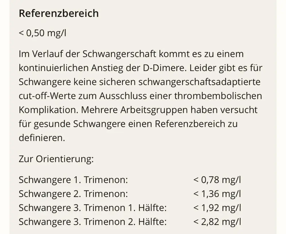 D-Dimer in der Schwangerschaft: Was Sie wissen müssen - Was ist wenn D-Dimer erhöht ist d dimer schwangerschaft - Was ist wenn D-Dimer erhöht ist