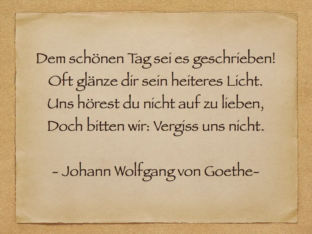 geburtstag zitate goethe - Was sagt Goethe zum Tod