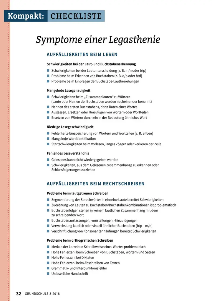 symptome legasthenie - Was sind die Anzeichen einer Legasthenie