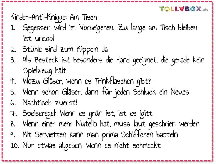 benimmregeln kindern - Was sollte man Kindern so früh wie möglich beibringen