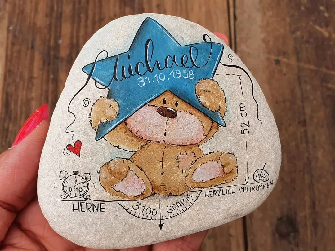 steine bemalen geburt - Welche Farbe hält am besten auf Steinen