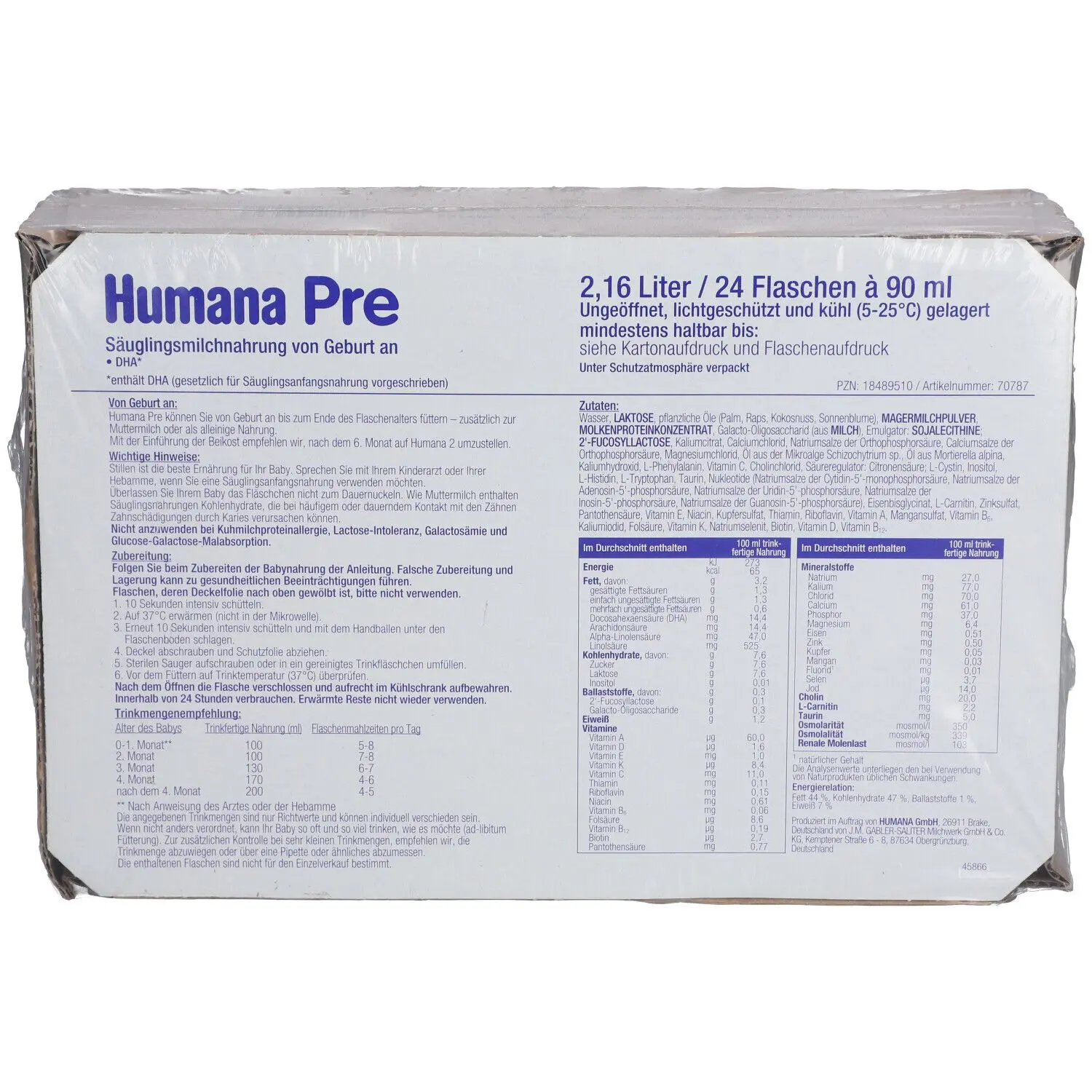 humana pre trinkfertig - Welche Pre Nahrung trinkfertig