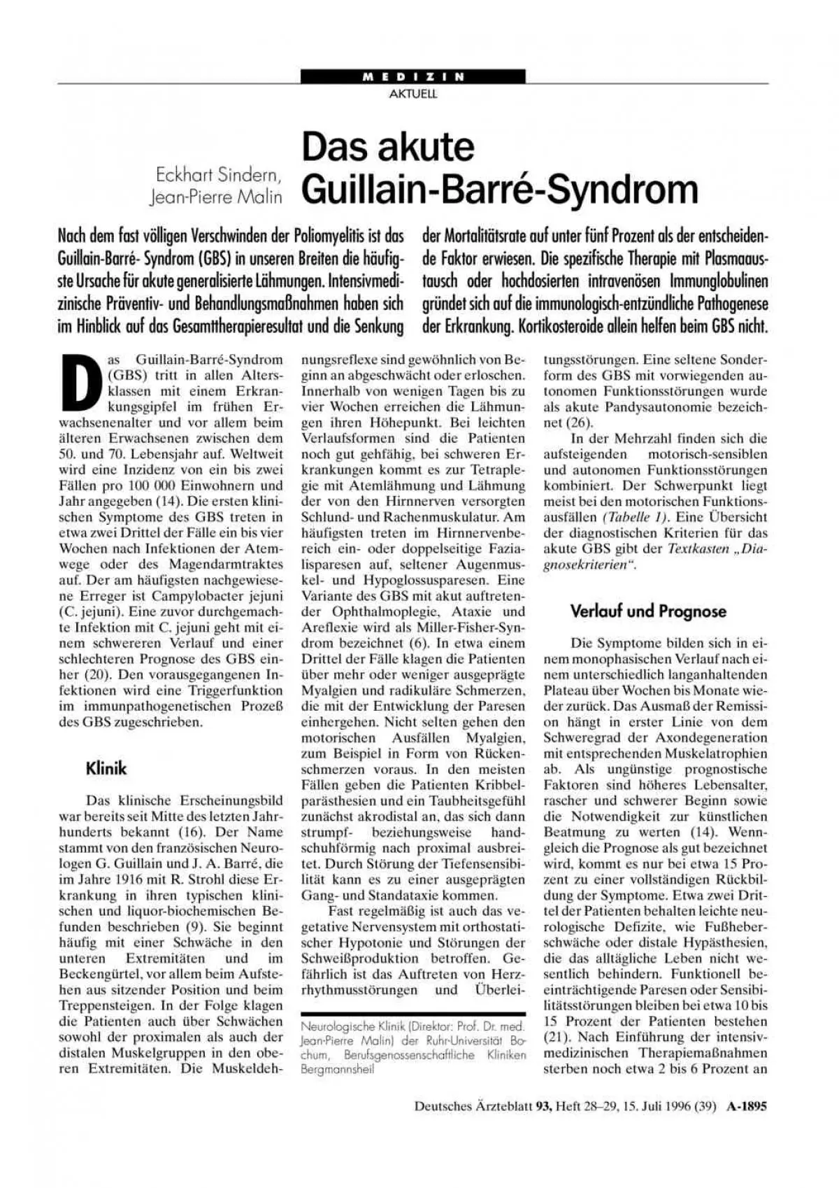 guillain barre syndrom schwangerschaft - Wie beginnt Guillain Barre