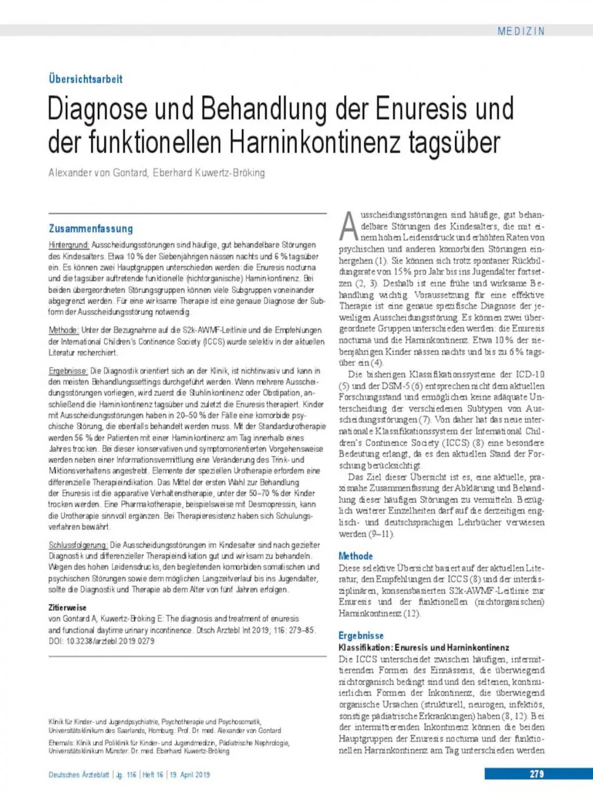 enuresis - Wie behandelt man Enuresis