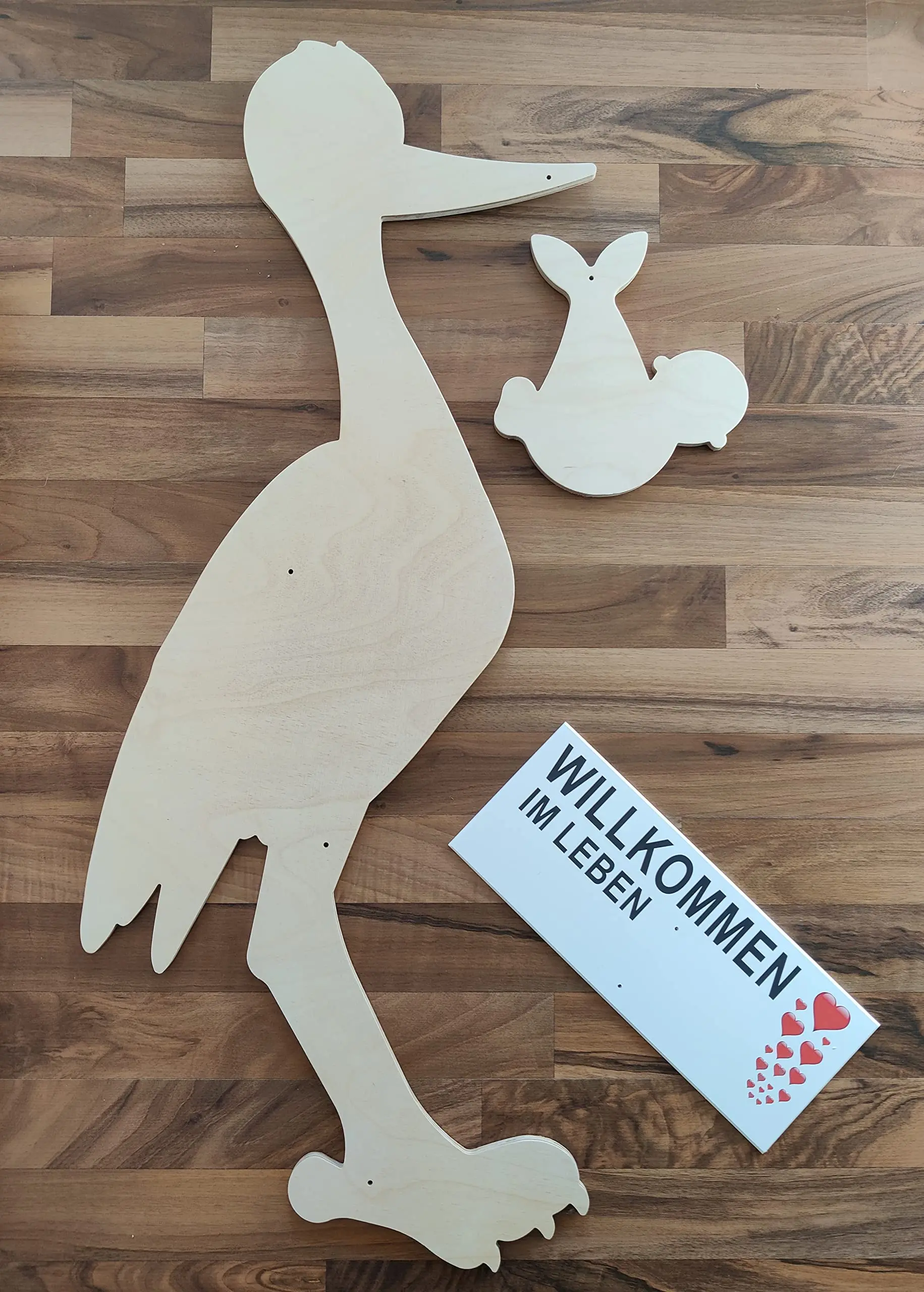 storch geburt für draußen selber machen - Wie machen Störche Babys