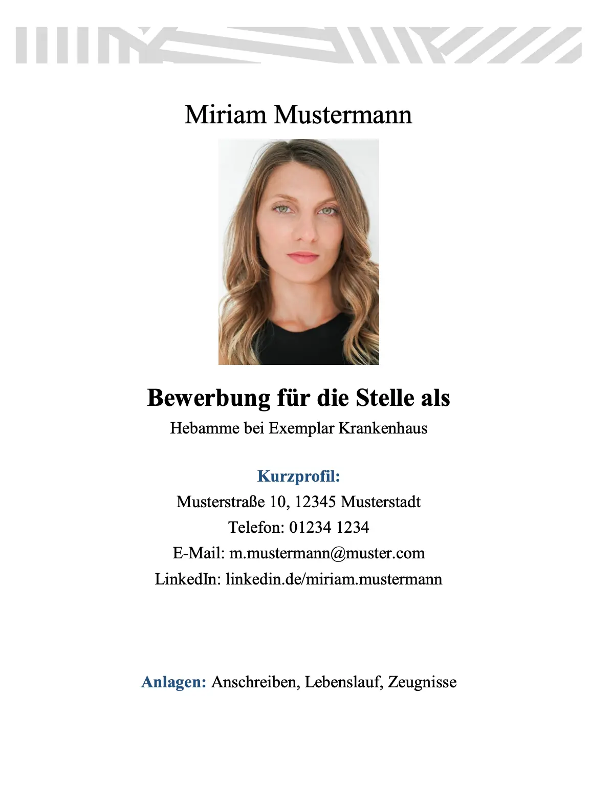 bewerbungsschreiben als hebamme - Wie schreibe ich ein gutes Anschreiben Bewerbung