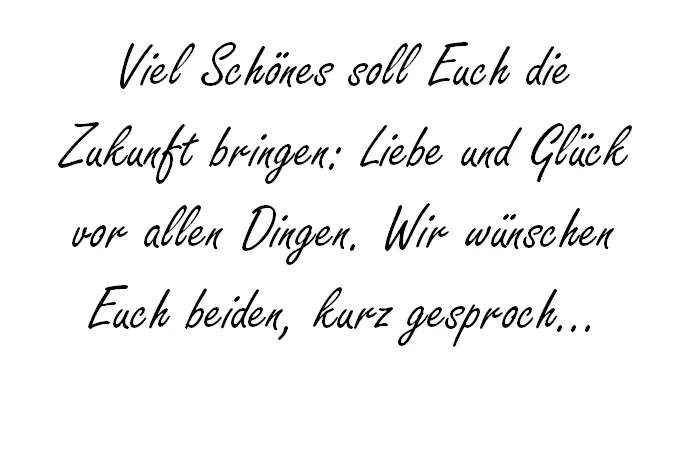 ich wünsche euch beiden - Wie schreibt man danke schön euch beiden