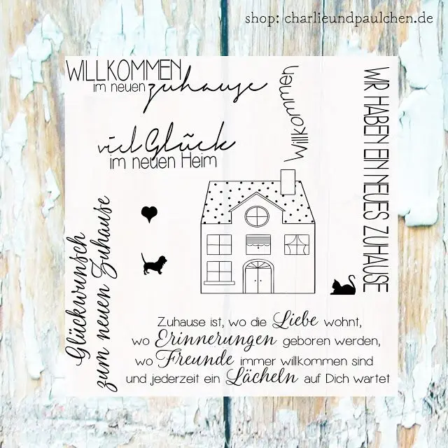 neues heim spruch - Wie schreibt man viel Glück im neuen Heim