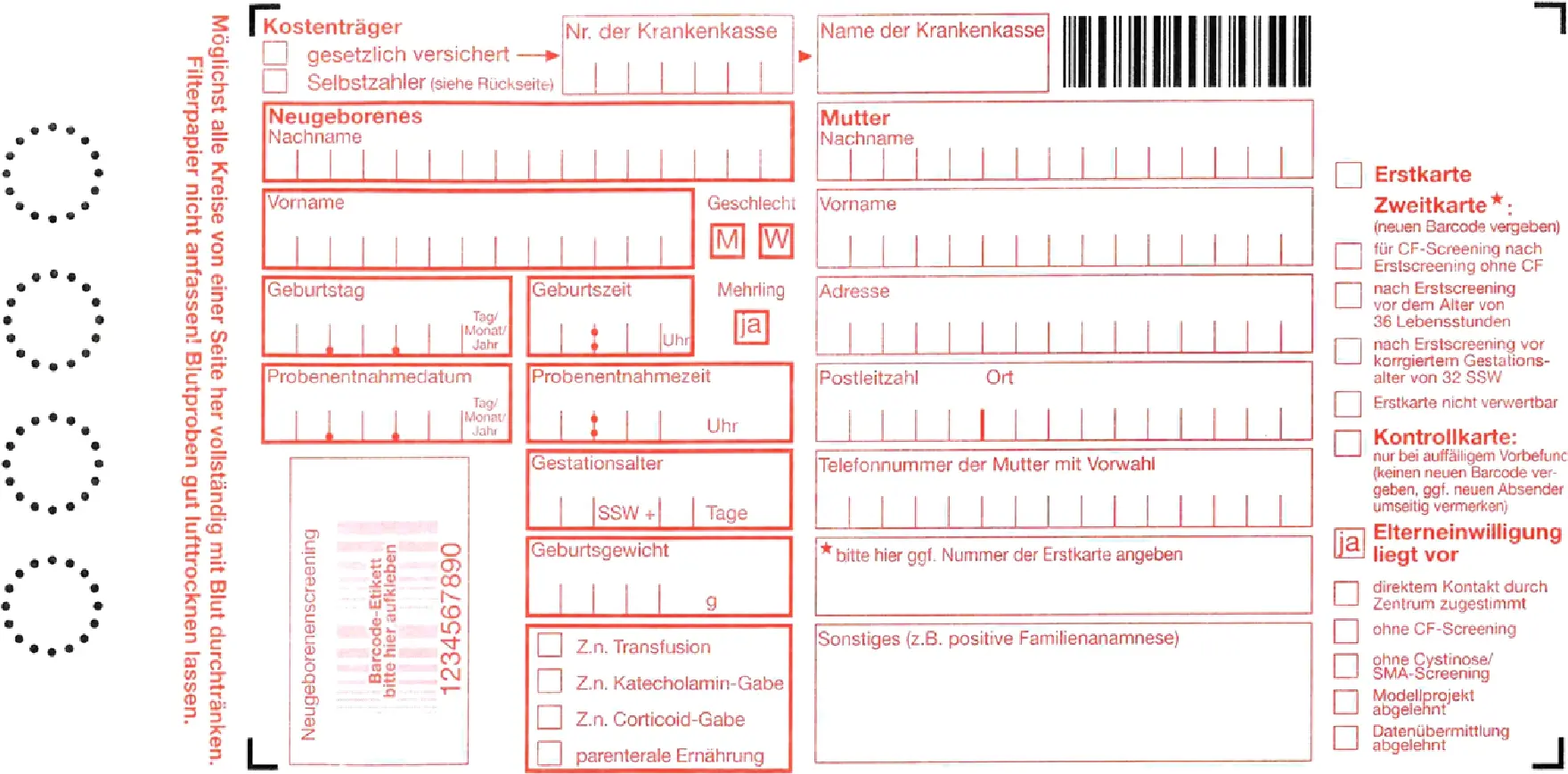 neugeborenenscreening hebamme formular nrw - Wie sicher ist das Neugeborenen Screening