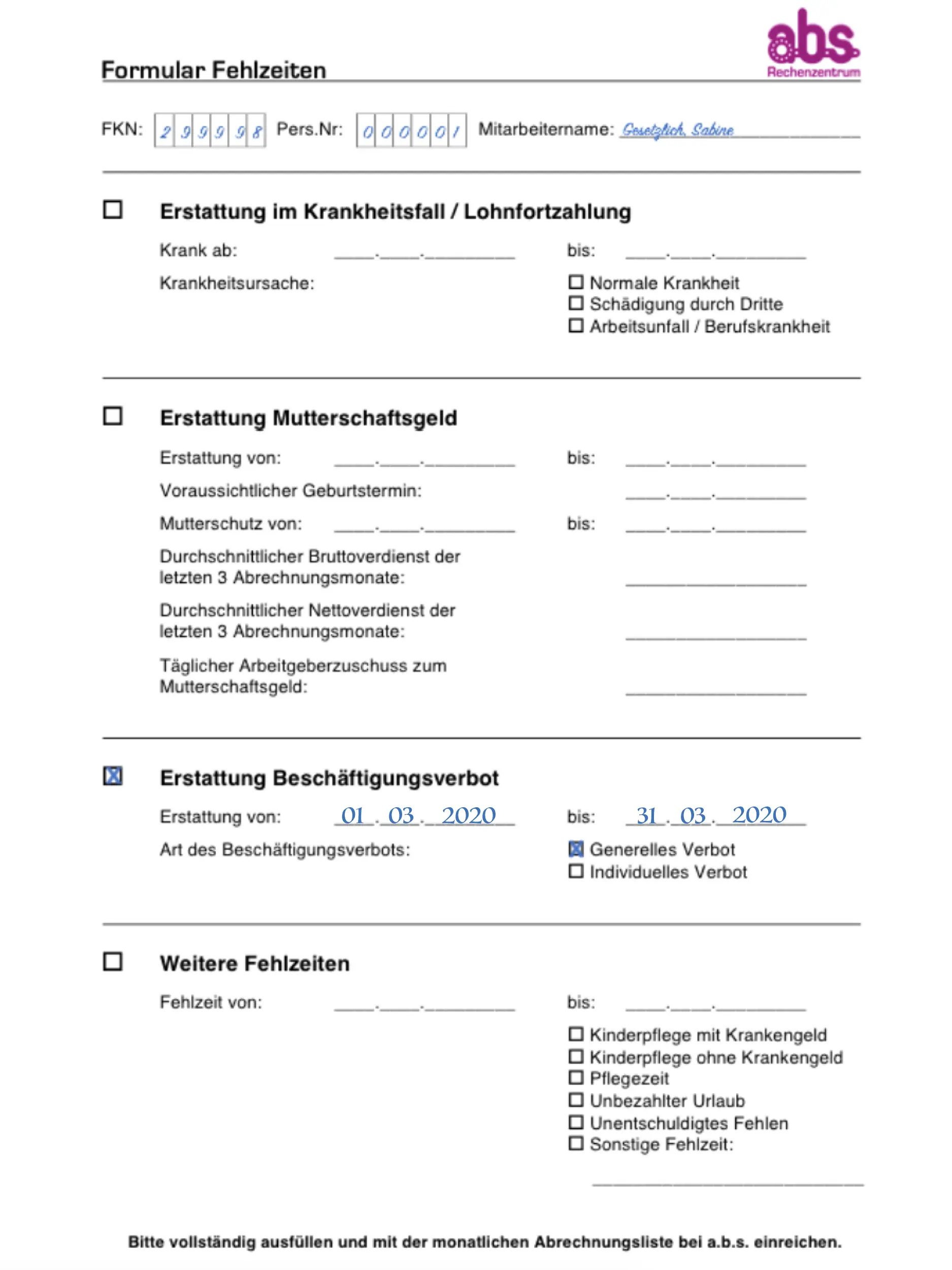 beschäftigungsverbot schwangerschaft arbeitgeber vorlage - Wie sieht ein Attest für ein Beschäftigungsverbot aus