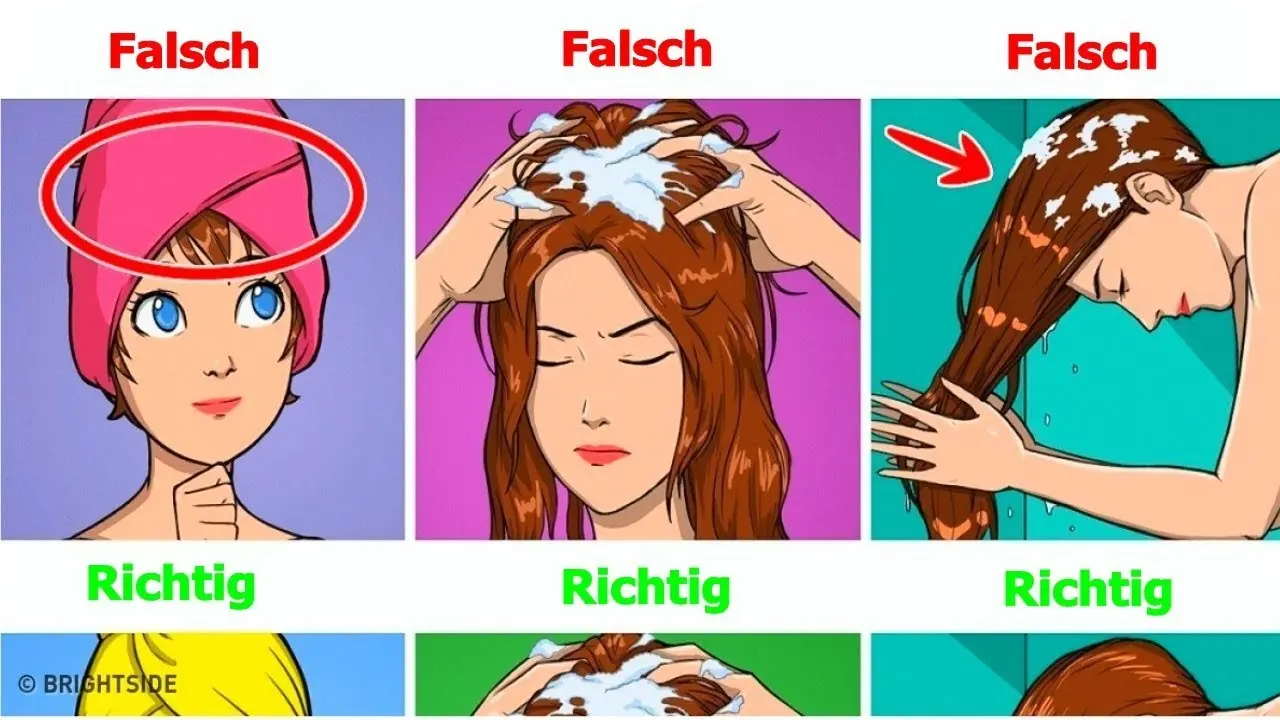 haare über kopf waschen - Wie sollte man sich die Haare waschen