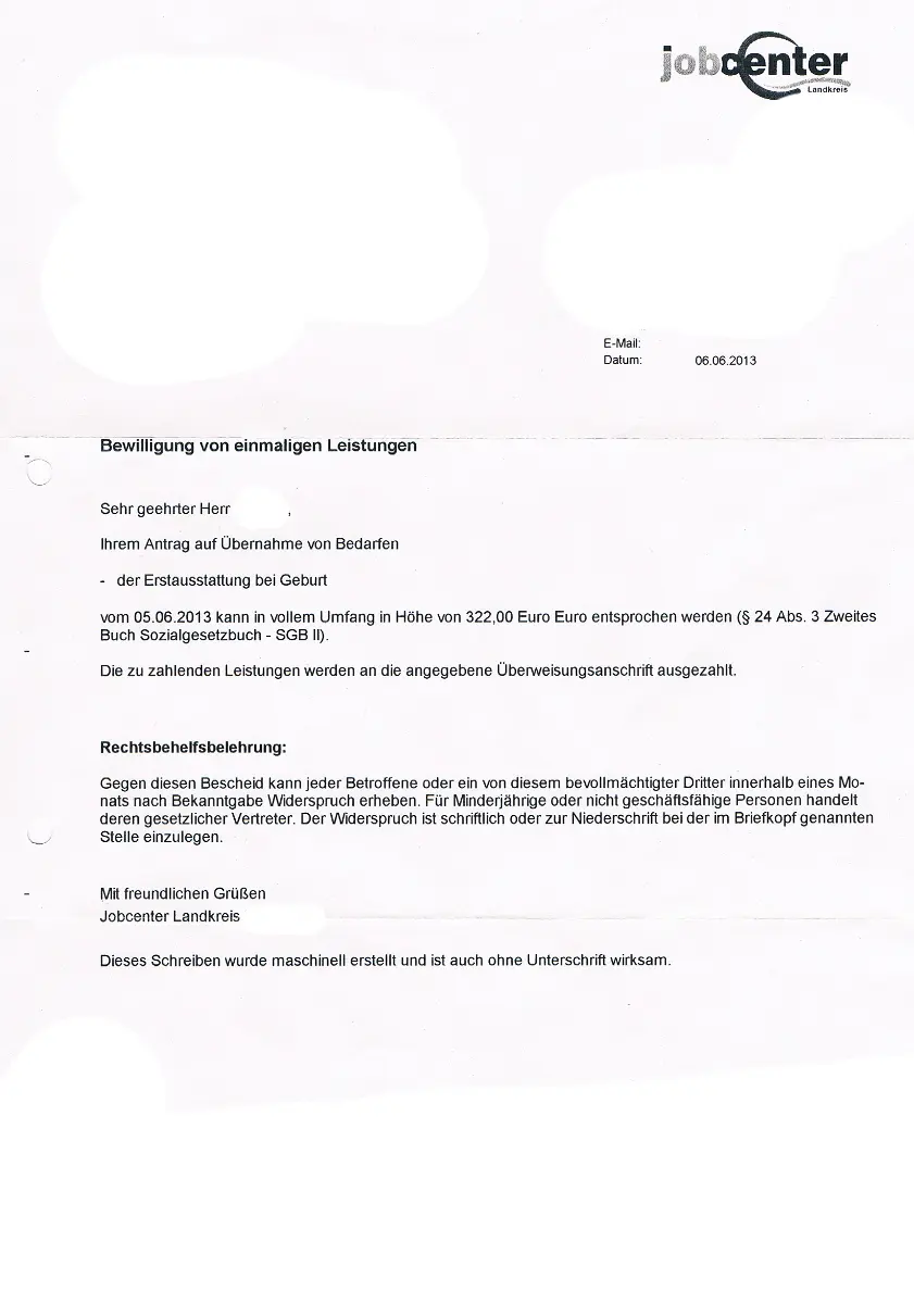 erstausstattung geburt jobcenter - Wie viel Geld bekommt man vom Jobcenter für Erstausstattung